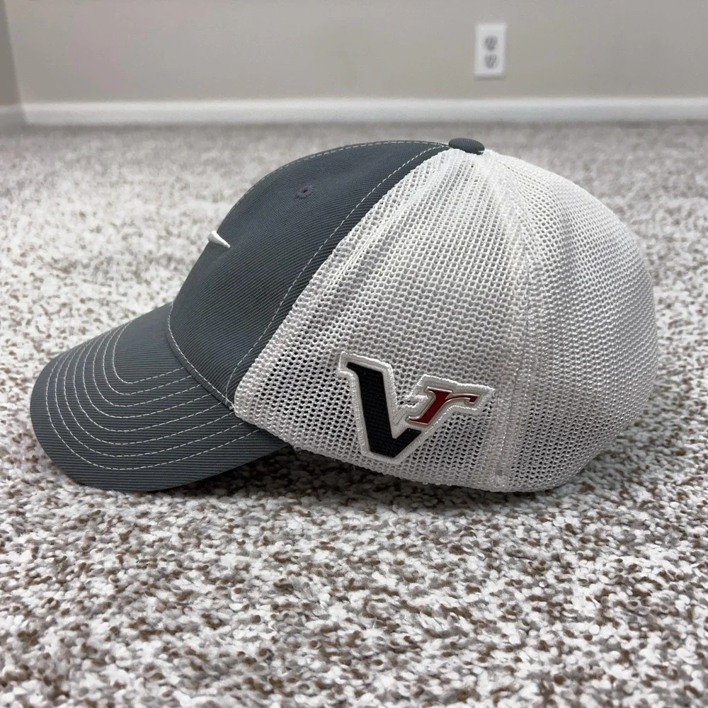 Nike Golf Hat Cap Flex Mens Medium Gray White Mesh Trucker Flexfit 20XI VR Sport